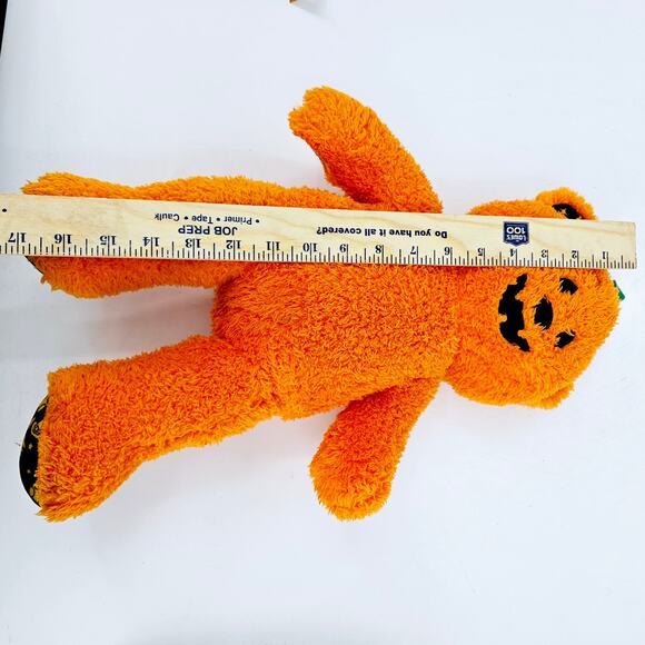 Build A Bear Orange Pumpkin Bear Glow Light Up Halloween 17” Plush WORKING - Picture 12 of 13